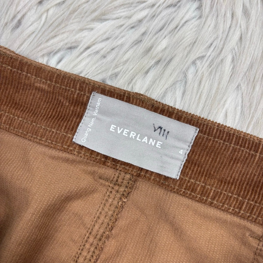 Everlane Women's 4 Brown High Rise Wide Leg Corduroy Pants Preppy Heritage - Picture 3 of 6